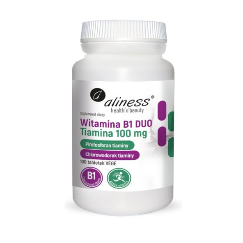 Witamina B1 (Tiamina) DUO 100 mg x 100 Vege tabs