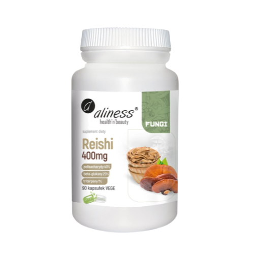 Reishi ekstrakt owocniki 40/20/1, 400mg x 90 Vege caps.