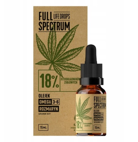 Olejek konopny Full Spectrum Life Drops CBD 18% na 60 dni