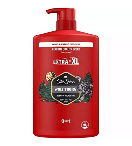 Old Spice Żel pod prysznic i Szampon do mycia ciała, włosów, twarzy 3w1 Wolfthorn 1L