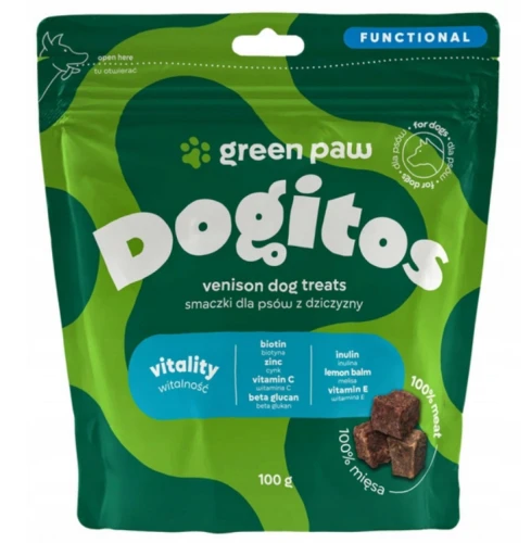 Smaczki funkcjonalne poprawiające witalność z 100% dziczyzny Dogitos Vitality