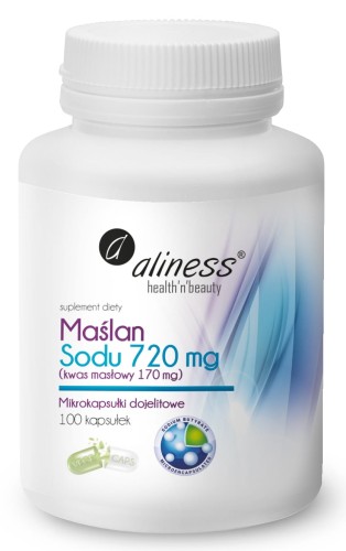 Maślan Sodu 550 mg (Kwas masłowy 170 mg) x 100 VEGE kaps.
